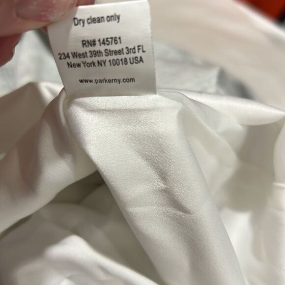 Parker blue black white print cotton blend halter mini dress size large EUC - Picture 12 of 12